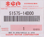 Genuine Suzuki Upper Boot Band Part Number - 51575-14D00