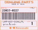 Genuine Kawasaki Signal Lamp Assembly Part Number - 23037-0327
