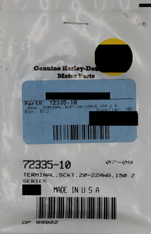 Harley-Davidson Socket Terminal 20-22AWG Part Number - 72335-10