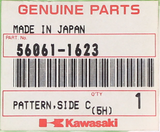 Genuine Kawasaki Right Hand Side Cover Pattern Part Number - 56061-1623