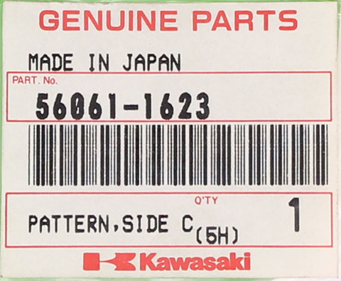 Genuine Kawasaki Right Hand Side Cover Pattern Part Number - 56061-1623