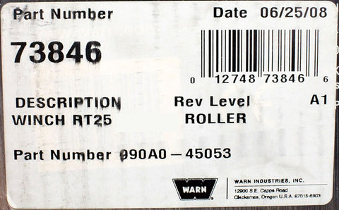 Warn RT25 Winch PN 73846