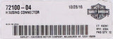 Genuine Harley-Davidson Housing Connector   Part Number - 72100-04