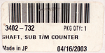 Sub T/M Counter Shaft Part Number - 3402-732 For Arctic Cat