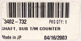 Sub T/M Counter Shaft Part Number - 3402-732 For Arctic Cat