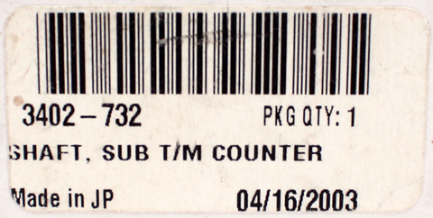 Sub T/M Counter Shaft Part Number - 3402-732 For Arctic Cat