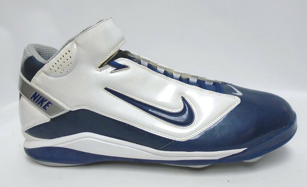 Nike Air LT Super Bad TD White and Blue Football Cleats Size 16