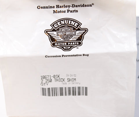 Genuine Harley-Davidson Thick Shim, 2.250 Part Number - 18671-01K (Pack of 2)
