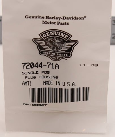 Harley-Davidson Single Position Plug Housing Part Number - 72044-71A