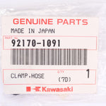 Kawasaki 92170-1091 Hose Clamp Nos Pn92170-1091
