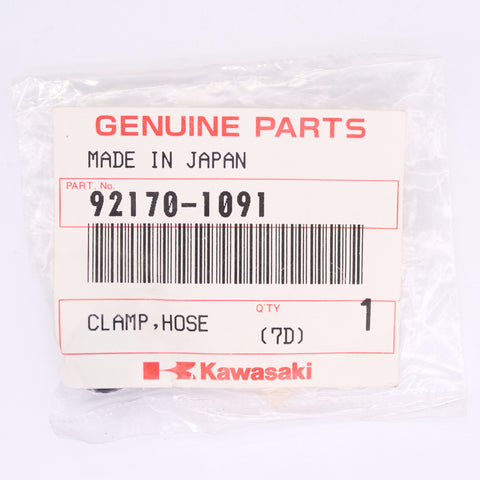 Kawasaki 92170-1091 Hose Clamp Nos Pn92170-1091