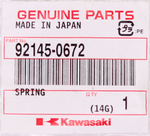 Kawasaki SPRING PN 92145-0672