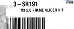 Vortex V3 Frame Slider Kit 2.0 PN 3-SR191