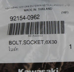 Kawasaki Socket Bolt 6X30 PN 92154-0962