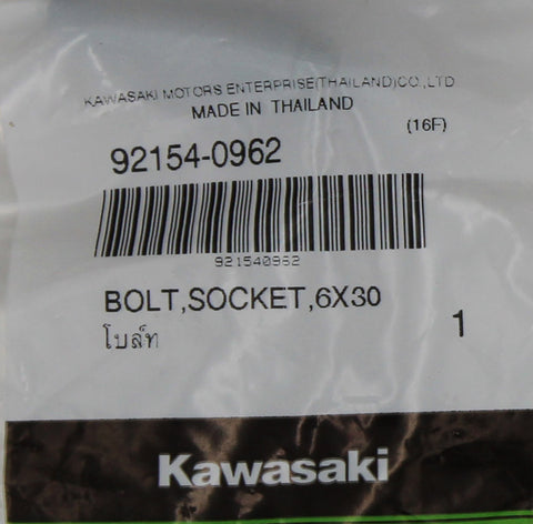 Kawasaki Socket Bolt 6X30 PN 92154-0962