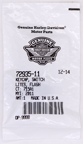 Genuine Harley-Davidson Flash Switch Lites Key Cap Part Number - 72935-11