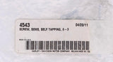 Genuine Harley-Davidson Self Tapping Screw Part Number - 4543