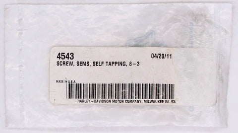 Genuine Harley-Davidson Self Tapping Screw Part Number - 4543