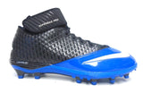 Nike Lunar Super Bad Pro TD Black and Blue Football Cleats - Size 16