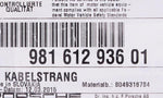 Genuine Porsche Cable Loom Kit Part Number - 981-612-936-01