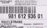 Genuine Porsche Cable Loom Kit Part Number - 981-612-936-01