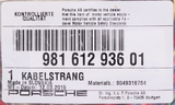 Genuine Porsche Cable Loom Kit Part Number - 981-612-936-01