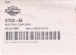 Genuine Harley-Davidson Rear Triple Clamp Cover Part Number - 67820-86