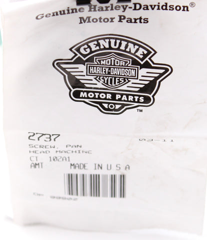Genuine Harley-Davidson Pan Head Machine Screw Part Number - 2737