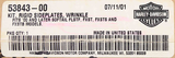 Genuine Harley-Davidson Wrinkle Rigid Side Plate Kit Part Number - 53843-00