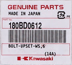 Genuine Kawasaki Upset Bolt Part Number - 180BD0612