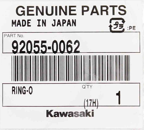 Genuine Kawasaki O-Ring Part Number - 92055-0062