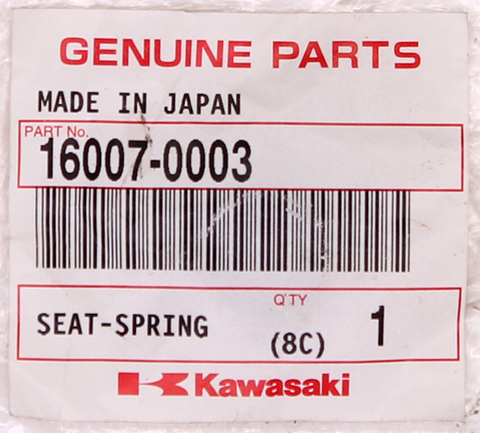 Genuine Kawasaki Seat Spring Part Number - 16007-0003