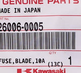 Genuine Kawasaki 10A Red Fuse Part Number - 26006-0005