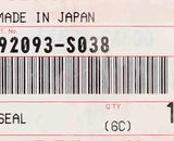 Genuine Kawasaki Seal Part Number - 92093-s038