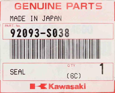 Genuine Kawasaki Seal Part Number - 92093-s038