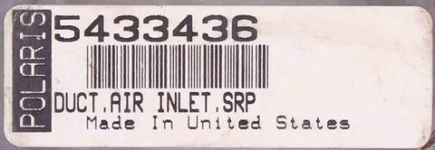 Genuine Polaris Duct Part Number - 5433436