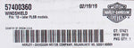Genuine Harley Davidson Sport Glide Windshield Part Number - 57400360