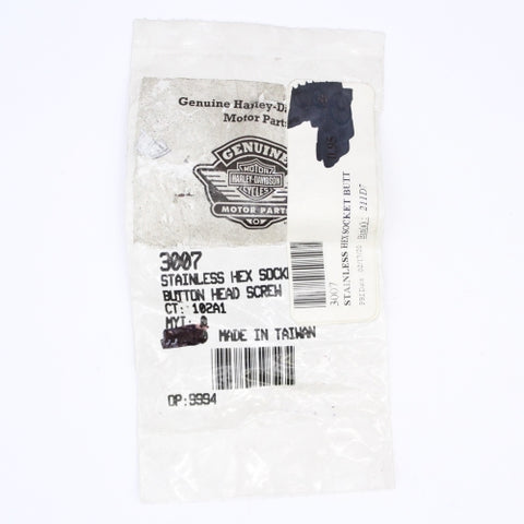 Hex Socket Button Head Screw Part Number - 3007 (Pack Of 3) For Harley-Davidson