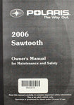 Genuine Polaris 2006 Sawtooth Owners Manual Part Number - 9920278