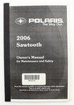 Genuine Polaris 2006 Sawtooth Owners Manual Part Number - 9920278