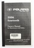 Genuine Polaris 2006 Sawtooth Owners Manual Part Number - 9920278