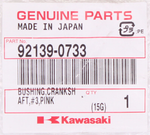 Genuine Kawasaki Crankshaft Bushing Part Number - 92139-0733