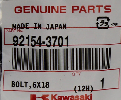 Kawasaki Bolt 6X18 PN 92154-3701
