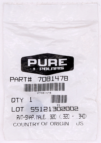 Genuine Polaris Male Snap Rivet Part Number - 7081478