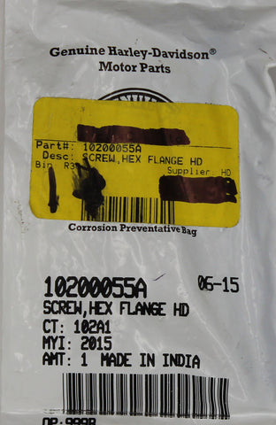 Genuine Harley-Davidson Hex Flange Screw Part Number - 10200055A