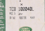 Genuine Land Rover Sealing Washer Part Number - TEB100040L