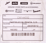 Pastiglie Calibrated Pad PN CM144332