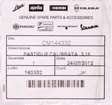Pastiglie Calibrated Pad PN CM144332