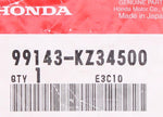 Genuine Honda Main Jet Part Number - 99143-kz34500