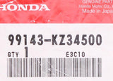 Genuine Honda Main Jet Part Number - 99143-kz34500